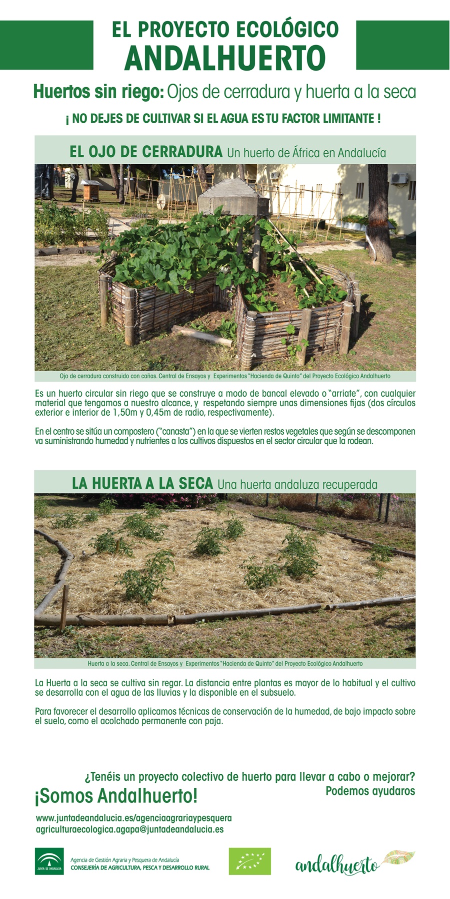 Huertos de hacienda de quinto, ojo de cerradura, huerta la seca